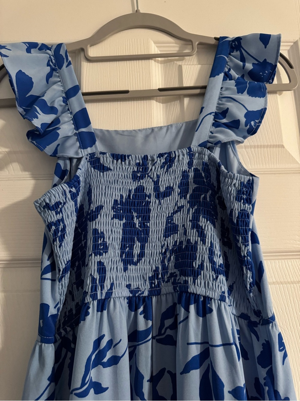 Blue Floral Ruffle Strap - Picture 3 of 4